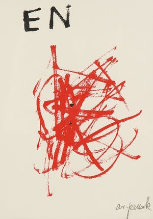 A.R. Penck - Zeldzame, handgesigneerde litho, EN - Ingelijst kopen? Bied vanaf 1!