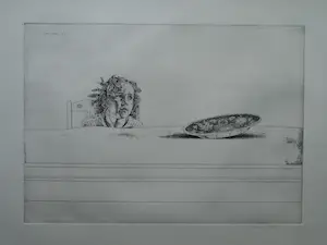 Simon Koene - Ets , Meisje aan tafel - 1977 kopen? Bied vanaf 1!