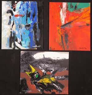 Nico Molenkamp - Lot van drie verschillende zeefdrukken verkocht voor € 1!