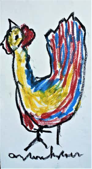 Anton Heyboer - De oervogel . verkocht voor € 275!