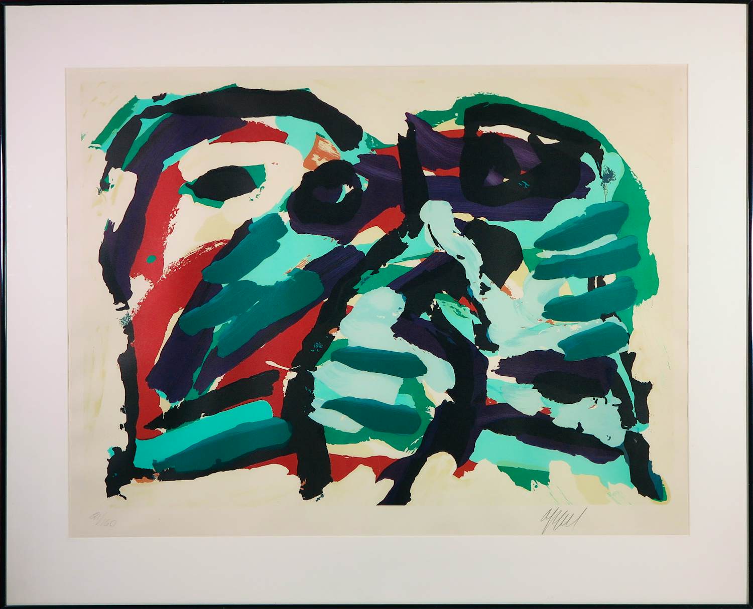 Karel Appel - Zeefdruk, Detroit, 1983 - Ingelijst kopen? Bied vanaf 350!