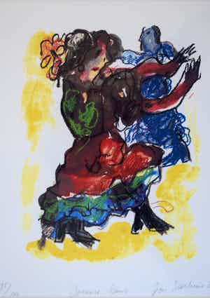 Jan Sierhuis - litho - Spaanse Dans - 2006 verkocht voor € 125!