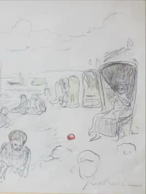 Johannes Christoffel van Reekum - Een dagje aan het strand - Gemengde techniek kopen? Bied vanaf 50!