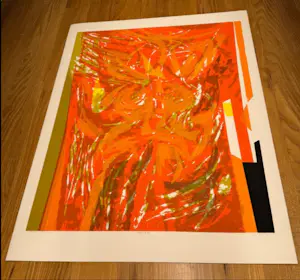 Seong Moy - Red Tapestry - Zeefdruk - Handgesigneerd !!! kopen? Bied vanaf 300!