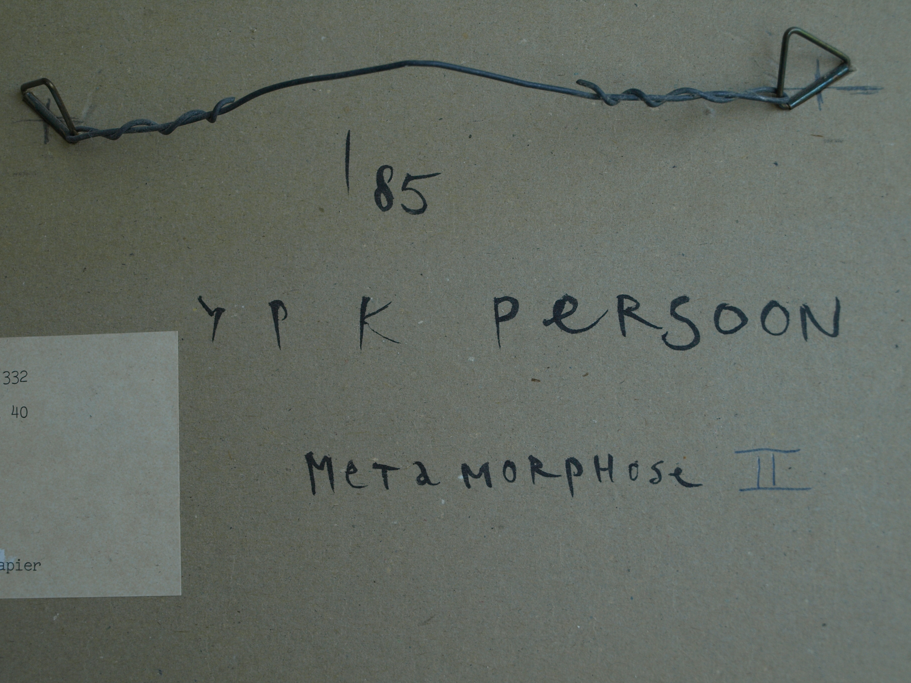 Kars Persoon - Glasverf op papier , Metamorphose II – gesigneerd & ingelijst – 1985  kopen? Bied vanaf 1!