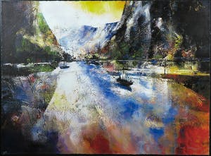 Peter Meijer - Zeefdruk, Berg en dal - Ingelijst (Groot) kopen? Bied vanaf 100!