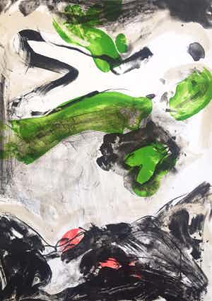 Ger Lataster - grote abstracte litho - 1988 - oplage 100 ex verkocht voor € 90!