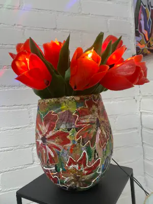 Zippora Sahanaja - Vaas Red Flowers Zippora Meijer kopen? Bied vanaf 1!