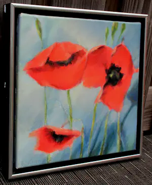 Fon Klement - Ingelijste olieverf op doek: "Les coquelicots" - 1992 (nette lijst!) kaufen? Bieten Sie von 475!