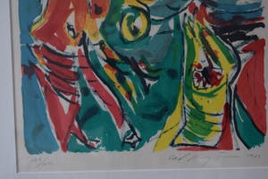 Carl-Henning Pedersen - Litho - Compositie met figuren - 1985 kopen? Bied vanaf 250!
