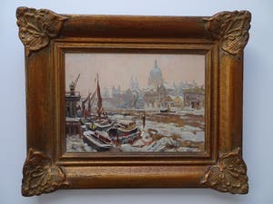 Martin van Waning - De Thames in de winter kopen? Bied vanaf 175!