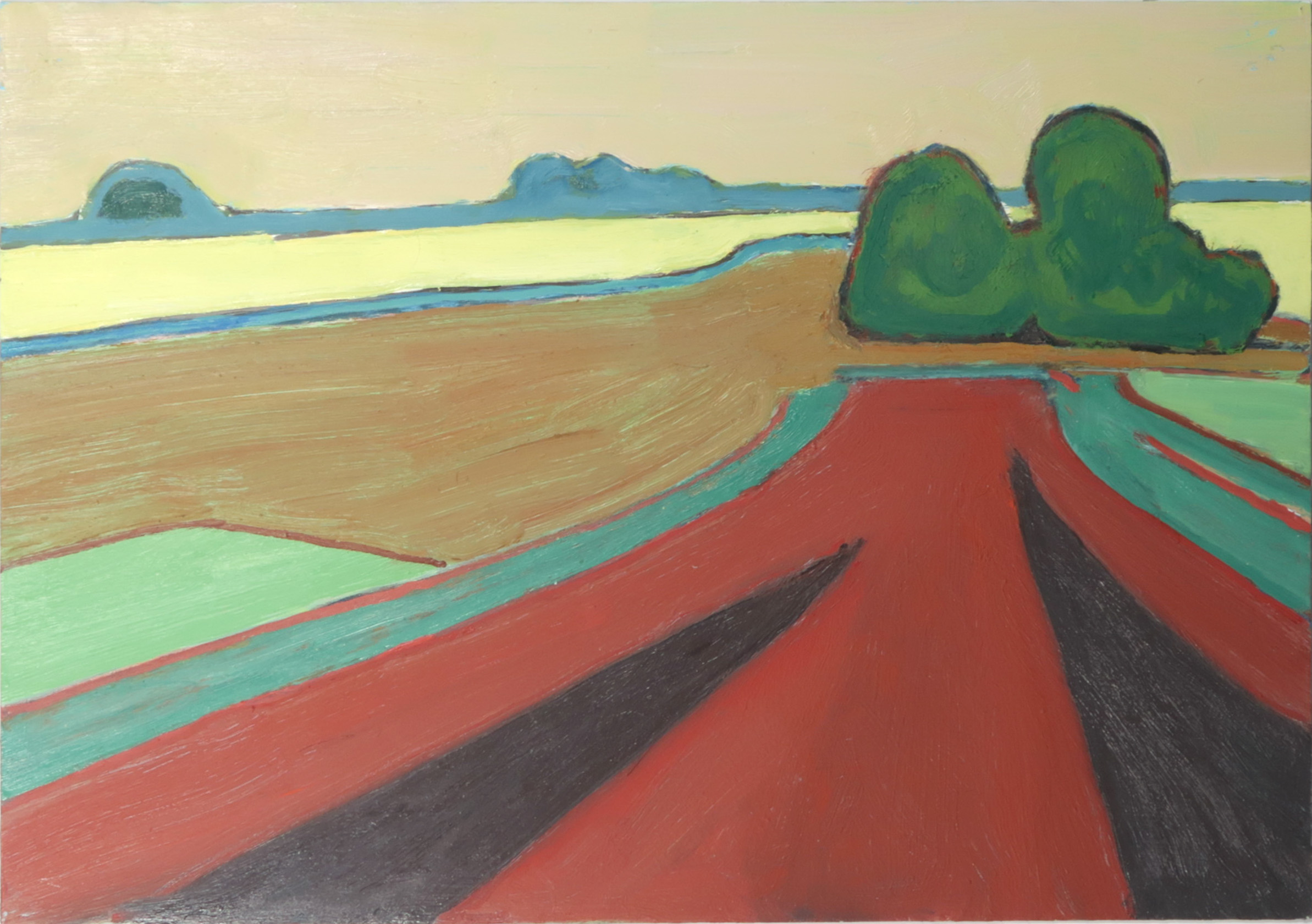 Paul Overhaus - Olieverf op board, Laat licht - Ingelijst  kopen? Bied vanaf 125!