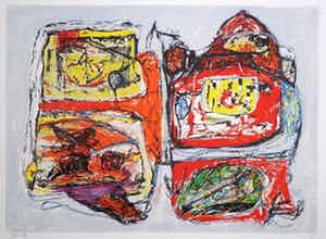 Jacques Doucet - Litho, Rivages-visages-paysages du Sepik II verkocht voor € 1!