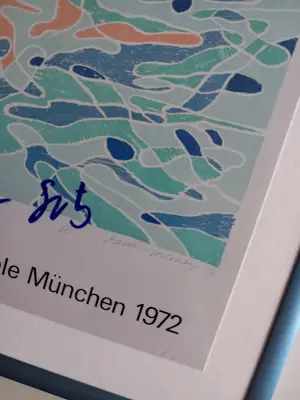 David Hockney - The Diver – Gesigneerd door Mark Spitz kopen? Bied vanaf 160!