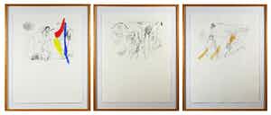 John van 't Slot - Serie van 3 handbewerkte etsen, Tupelo - Ingelijst verkocht voor € 80!