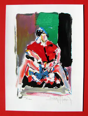 Victor Hasch - De bloemenverkoopster, litho kopen? Bied vanaf 25!