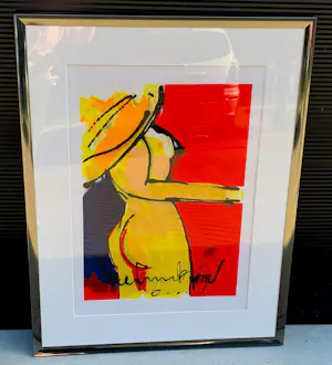 Herman Brood - Ingelijste zeefdruk: Naked beauty(prachtige lijst!) kopen? Bied vanaf 695!