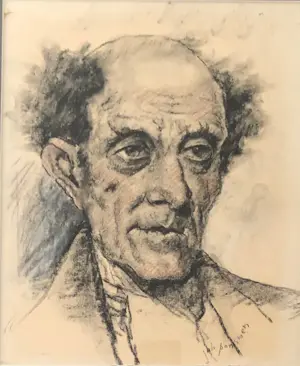 Johan Ponsioen - Portret Koos van Elk - Gemengde Techniek kopen? Bied vanaf 275!