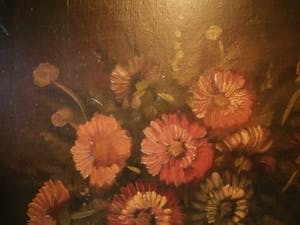 Niet of onleesbaar gesigneerd - Hollandse School (20e eeuw ) - Stilleven "bloemen en fruit" kopen? Bied vanaf 1!