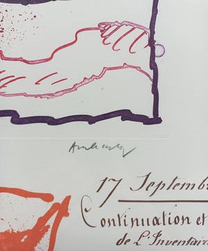 Pierre Alechinsky - L'Avenir de la propriété, litho + ets (netjes ingelijst) kopen? Bied vanaf 695!