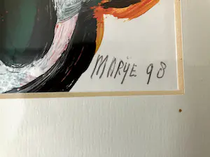 Niet of onleesbaar gesigneerd - 2 Moderen portret schilderijen kopen? Bied vanaf 1!