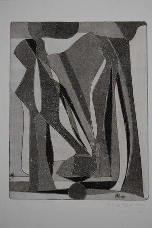 Maria de Ronde - Aquatint - Compositie II - 1979 kopen? Bied vanaf 50!