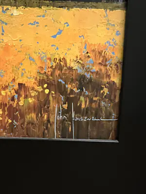 John Horsewell - Panoramisch landschap met geel veld & dreigende lucht kopen? Bied vanaf 500!