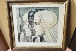 AcheterJan Toorop - het gebed-1924, gesigneerd op de plaat en zie achterop? Enchérissez de 45!