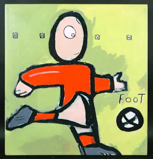 Jacob Herskind - Gemengde techniek op doek, Foot(ball) kopen? Bied vanaf 1!