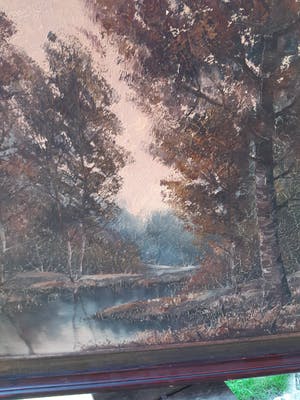 Gerry van der Linden - Boslandschap, Berkenbomen aan Ven kopen? Bied vanaf 25!