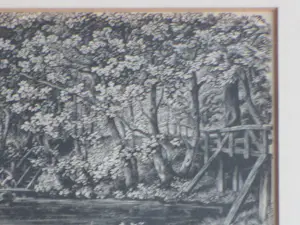 Dirk van Gelder - Plasgezicht met roeiboot in bos - Gravure kopen? Bied vanaf 55!