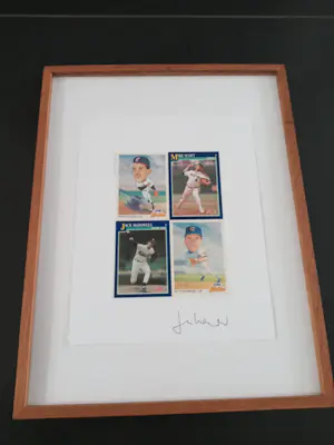 Jan Henderikse - 'Topps' (originele, unieke collage in hardhouten lijstje met museumglas) kopen? Bied vanaf 125!