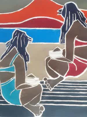 Gerda Lensing-Brouwer - Zonsondergang. verkocht voor € 49!