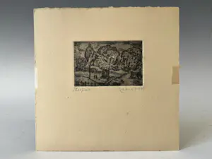 Jeanne Bieruma Oosting - 'Het park' - zeldzame ets uit 1933 kopen? Bied vanaf 80!