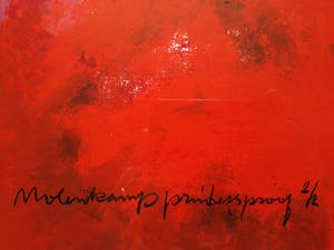 Nico Molenkamp - Theaterfiguur, zeefdruk (prachtig ingelijst, groot!) kopen? Bied vanaf 350!