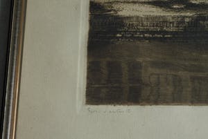 Willem Gerard Hofker - Ingelijste ets , Stadsgezicht – Amsterdam? Den Haag? kopen? Bied vanaf 50!