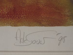 Niet of onleesbaar gesigneerd - Grote & Kleurige zeefdruk "Lost sixties" fraai ingelijst kopen? Bied vanaf 1!