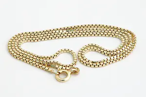 146 - Sierlijk 14 Krt geel-gouden venetiaans collier - zo goed als nieuw! kopen? Bied vanaf 280!