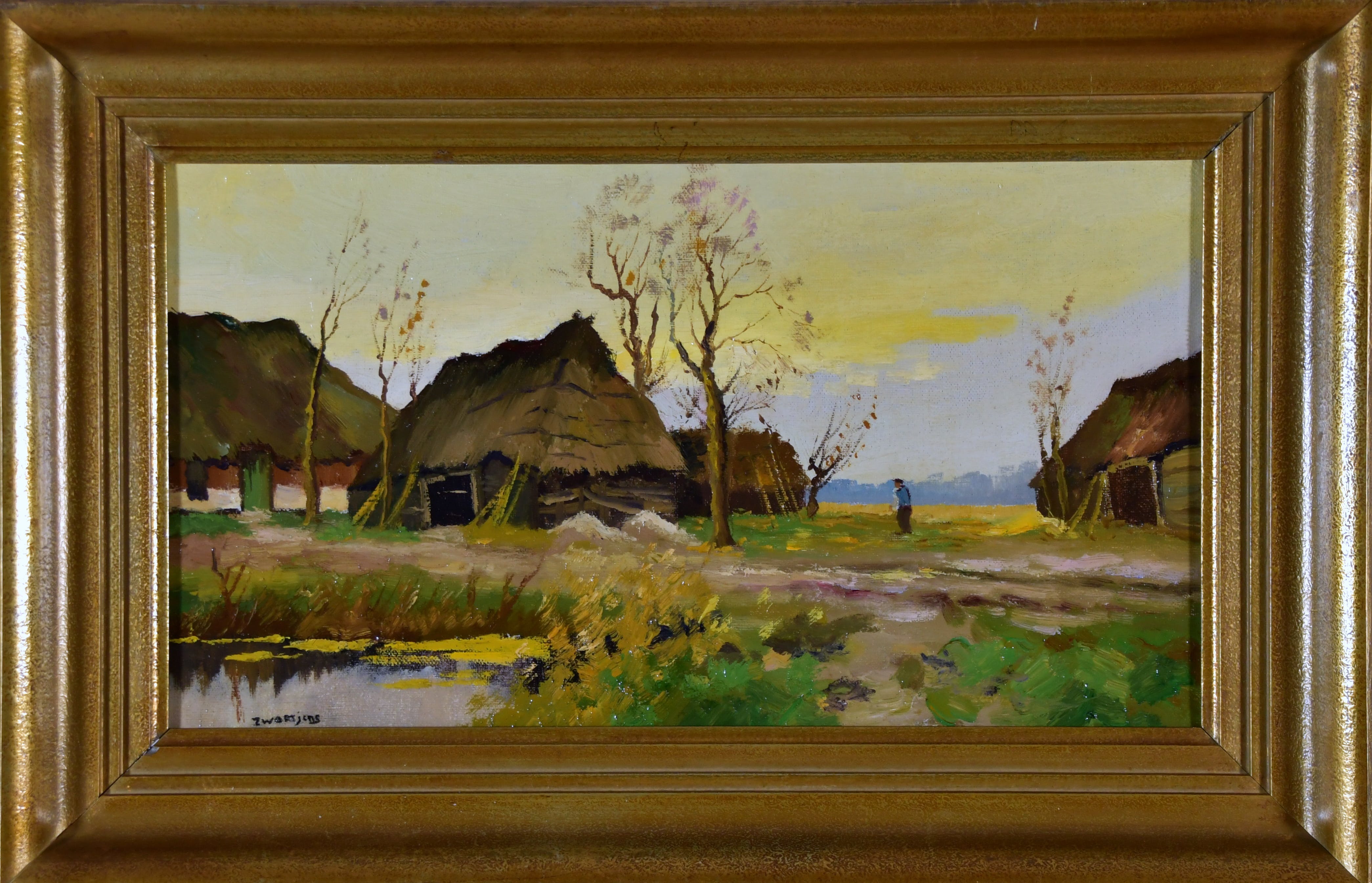 Albert Zwartjes - (1902-1976) - Landschap - Boerenerf - Olieverf op doek - gesigneerd l.o. kopen? Bied vanaf 175!
