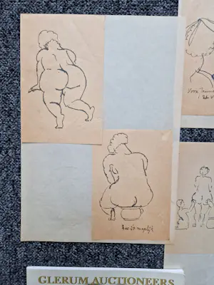 Toon Kelder - verzameling (inkt) tekeningen en schetsen "naakten" en foto's en catalogi kopen? Bied vanaf 60!