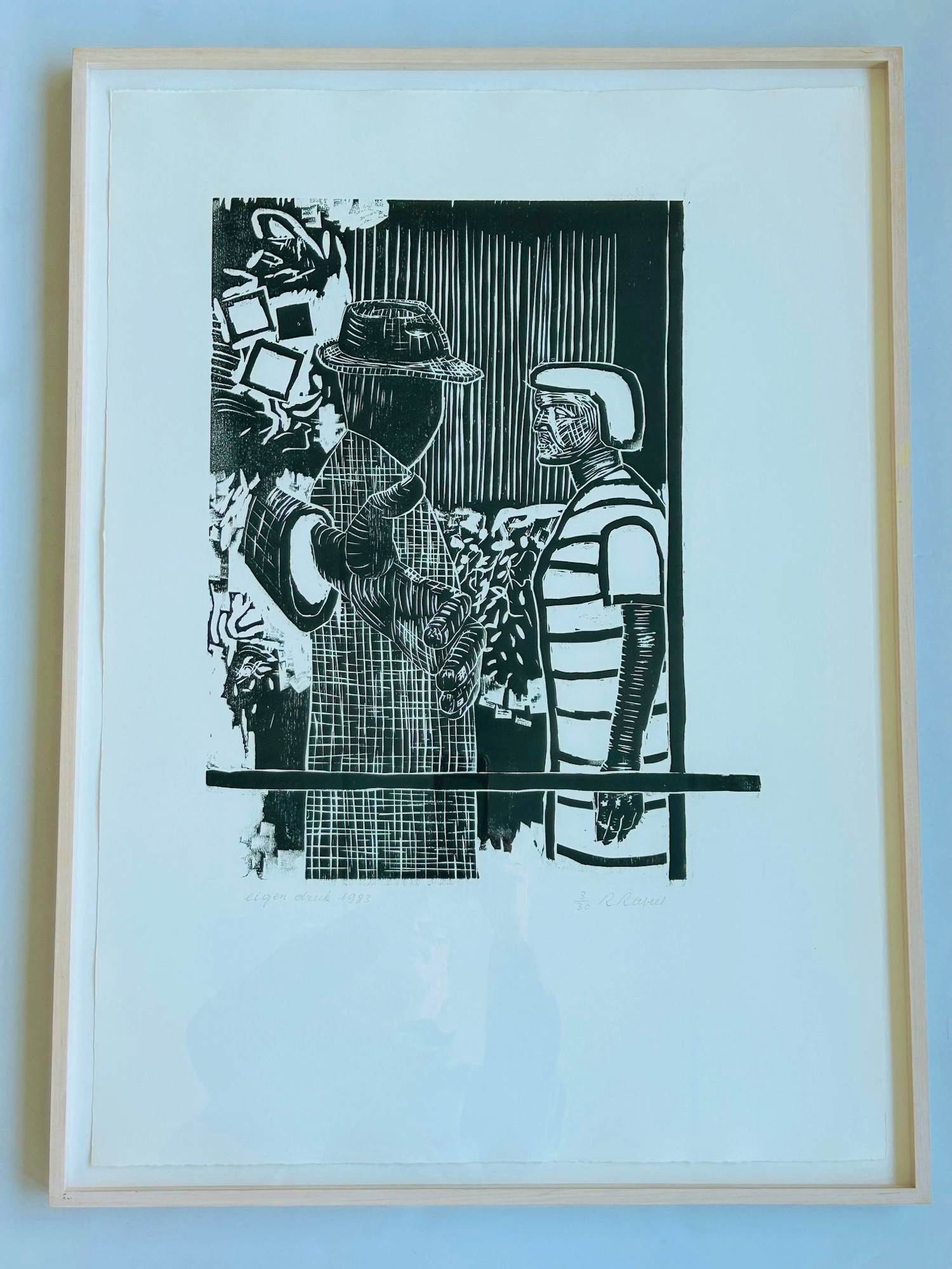 Roger Raveel - Een hand, een ontmoeting 1983 ( kleine oplage 3/30) met lijst kopen? Bied vanaf 1100!