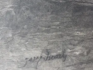 Jozef Israëls - Man met schuit. Groot. Ets Graadt van Roggen. kopen? Bied vanaf 110!