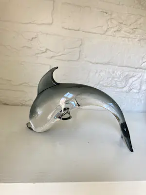 Murano Glas - Murano – Vintage Italiaanse dolfijn van gerookt glas – art-glass uit de jaren 60 kopen? Bied vanaf 25!