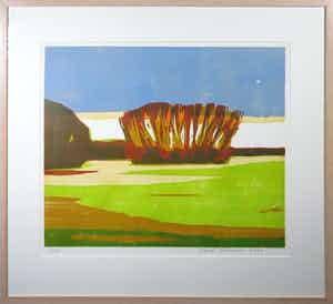 Frank Dekkers - Houtsnede, Voorjaar - Ingelijst verkocht voor € 70!