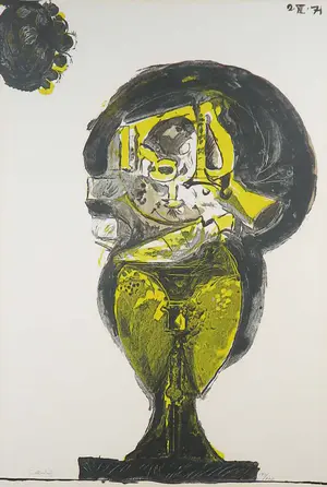 Graham Sutherland - Litho, Zonder titel - Ingelijst kopen? Bied vanaf 70!