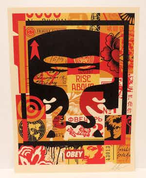 Shepard Fairey - OBEY FACE COLLAGE vendu pour 1€ !