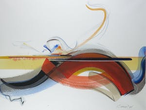 Peter van Drumpt - Aquarel, zonder titel - Ingelijst kopen? Bied vanaf 40!