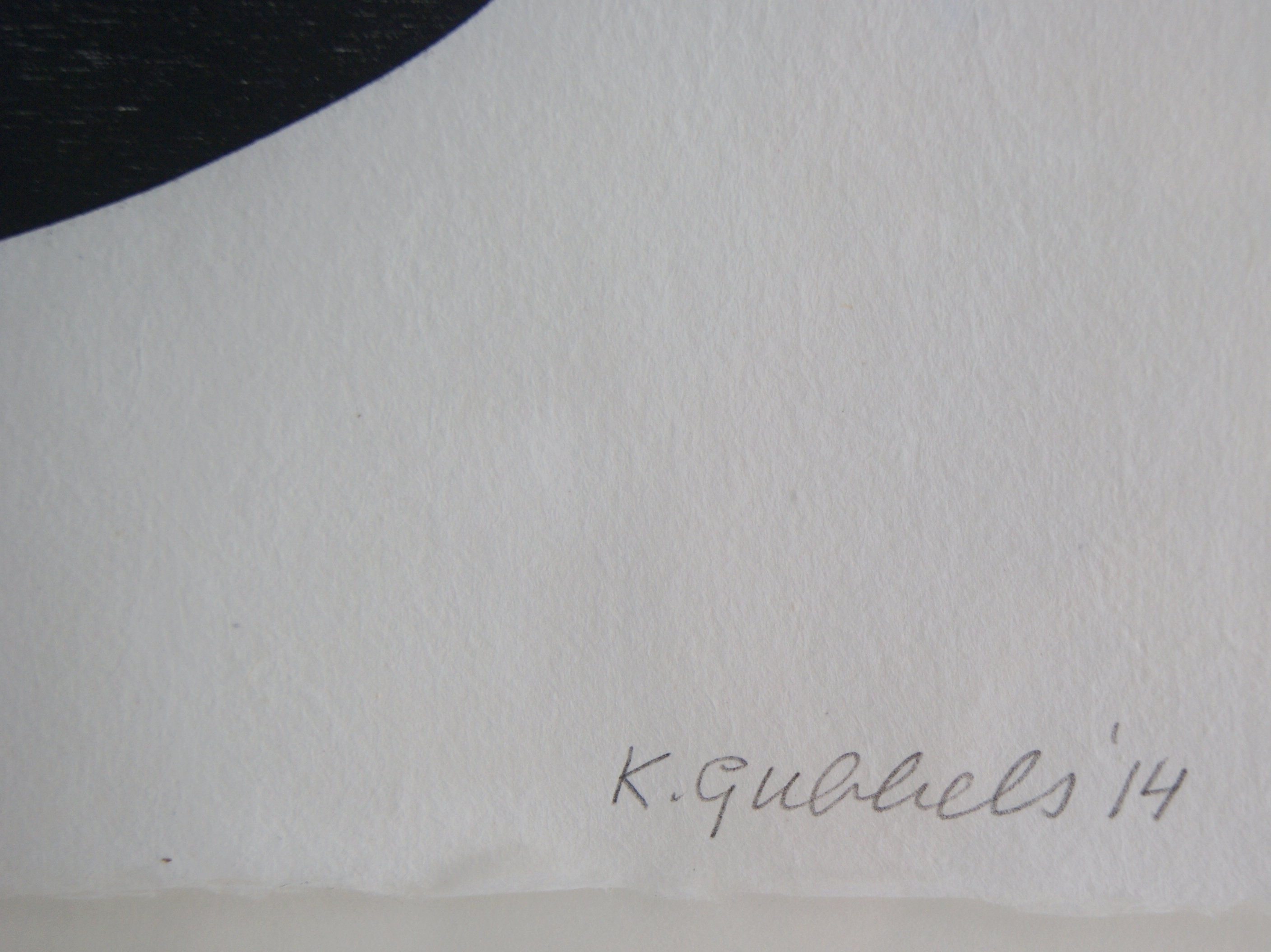 Klaas Gubbels - houtdruk 'liggende kan' ingelijst - 2014  kopen? Bied vanaf 375!