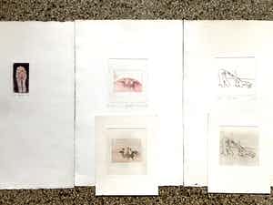 Geurt van Dijk - 5 ondeugende etsen / Zeer kleine oplage, handgesigneerd - 1973 verkocht voor € 1!
