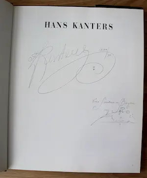 Hans Kanters - Gesigneerd boek met tekening - 1992 kopen? Bied vanaf 45!